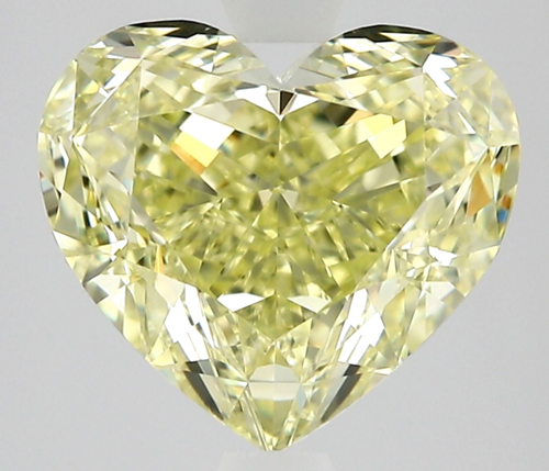2.5 carat Fancy Yellow-VS1 Natūralus Heart Deimantas (1)