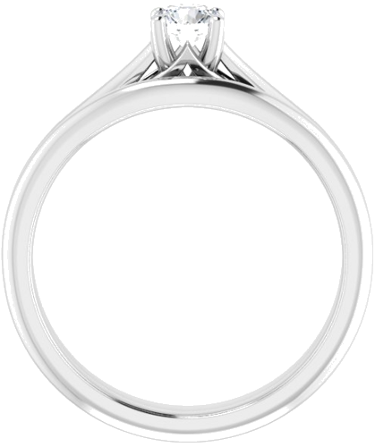 14K White 4.1 mm Round Solitaire Engagement Ring Mounting (7)