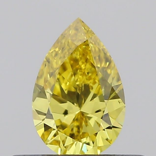 0.33 carat Fancy Vivid Yellow-SI1 Natūralus Pear Deimantas (1)