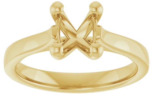 14K Yellow 8x6 mm Oval Engagement Ring Mounting (3)