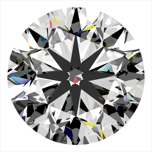 0.5 carat D-VS2 GD cut Natūralus Round Deimantas (1)
