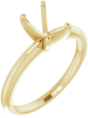 Sužadėtuvių Žiedas „Solitaire“ 585 Geltonojo Aukso Emerald 7mm x 5mm (1)