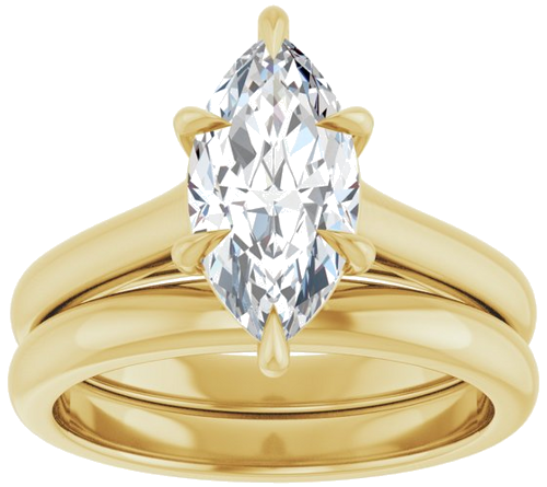 Sužadėtuvių Žiedas „Claw-Prong“ 14k yellow gold Marquise 12mm x 6mm (8)