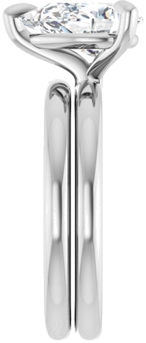 Sužadėtuvių Žiedas „Solitaire“ 585 Baltojo Aukso Pear Shape 10mm x 7mm (9)