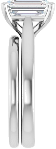 Sužadėtuvių Žiedas „Solitaire“ 950 Platinos Emerald 9mm x 7mm (9)