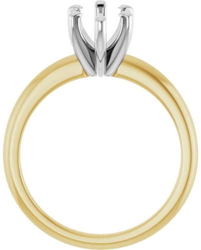 Sužadėtuvių Žiedas „Solitaire“ 585 Baltojo Ir Geltonojo Aukso Marquise 12mm x 6mm (2)