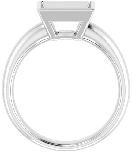 Sužadėtuvių Žiedas „Bezel-Set Solitaire“ 585 Baltojo Aukso Square 8mm (2)