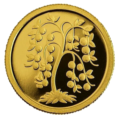 2007 Латвия Золотое яблоко 1 лат золотая монета (1)