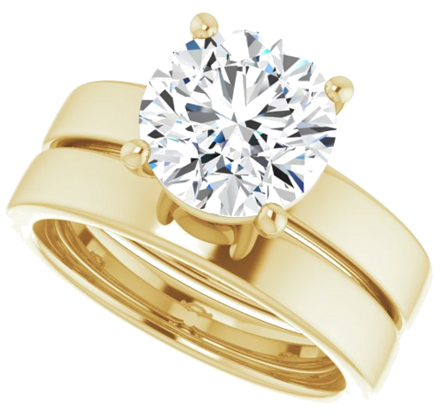 Sužadėtuvių Žiedas „Solitaire“ 14k yellow gold Round 8.8mm (10)