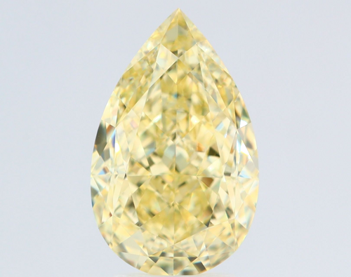 4.51 carat Fancy Yellow-VS1 Natūralus Pear Deimantas (1)