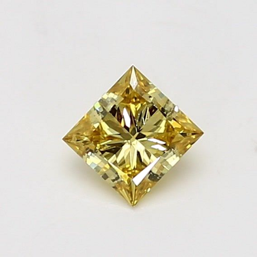 0.5 carat Fancy Vivid Yellow-SI1 Natūralus Princess Deimantas (1)