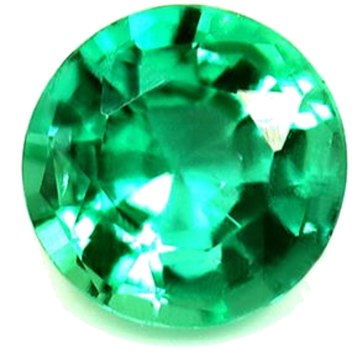 0.44 carat GREEN Round Smaragdas (1)