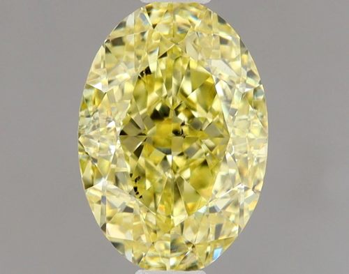 1.2 carat Fancy Intense Yellow-SI2 Natūralus Oval Deimantas (1)