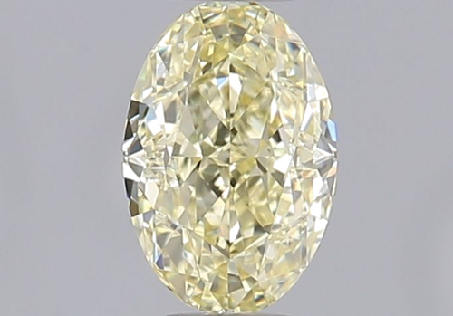 0.44 carat Faint Yellow-VVS2 Natūralus Oval Deimantas (1)