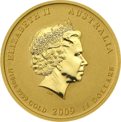 1/10 oz Year of the Ox 2009 (Lunar II) Australia Gold coin (2)