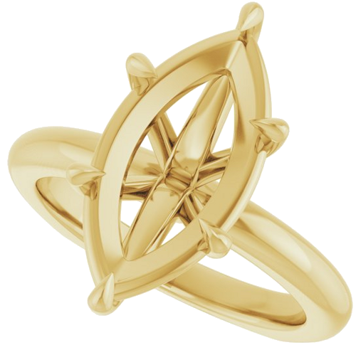 Sužadėtuvių Žiedas „Claw-Prong Euro Shank“ 14k yellow gold Marquise 16mm x 8mm (5)