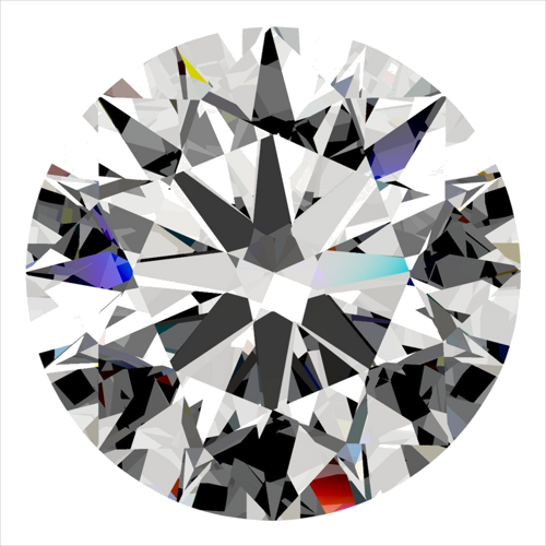 0.43 carat H-VVS2 Excellent cut Natūralus Round Deimantas (1)