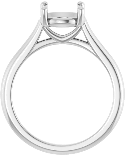 Sužadėtuvių Žiedas 14k white gold Round 8mm (2)