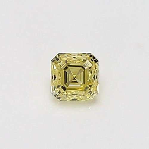 0.32 carat Fancy Yellow-VS1 Natūralus Asscher Deimantas (1)