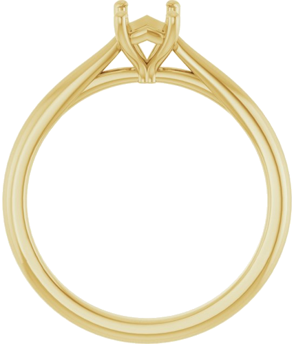 Sužadėtuvių Žiedas „Solitaire“ 14k yellow gold Emerald 6mm x 4mm (2)