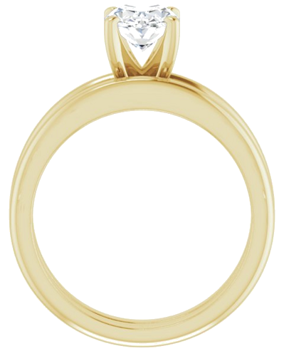 Sužadėtuvių Žiedas „Solitaire“ 417 Geltonojo Aukso Oval 8mm x 6mm (7)