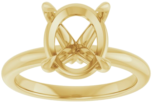 Sužadėtuvių Žiedas 750 Geltonojo Aukso Oval 11mm x 9mm (3)