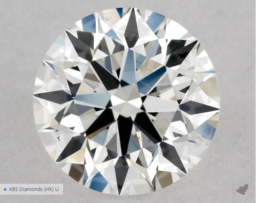 0.52 carat H-VS1 Excellent cut Natūralus Round Deimantas (1)