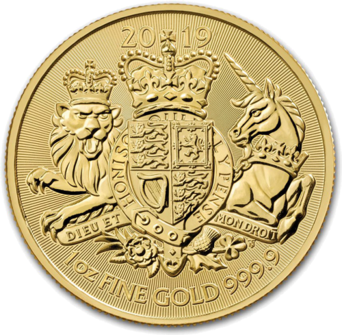 1 oz Королевский герб 2019 Великобритания золотая монета (1)