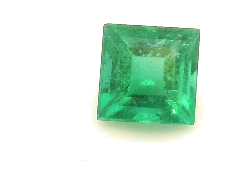 0.38 carat GREEN Square Smaragdas (1)