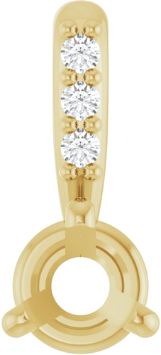 Pakabukas „Accented“ 14k yellow gold Round 3.5mm (1)