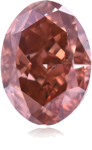 0.42 carat Fancy Deep Orangey Pink-VS1 Natūralus Oval Deimantas (1)
