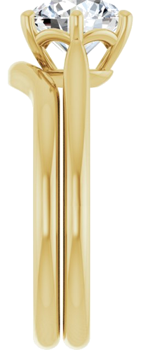 Sužadėtuvių Žiedas 14k yellow gold Round 7.4mm (9)