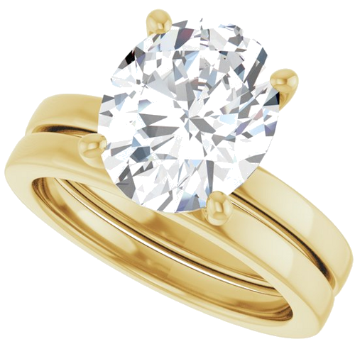 Sužadėtuvių Žiedas „Solitaire“ 14k yellow gold Oval 11mm x 9mm (10)