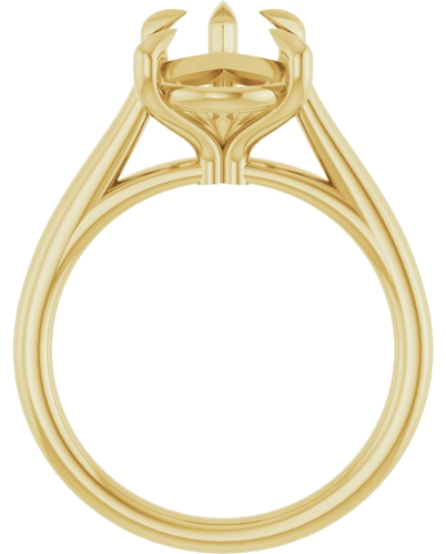 Sužadėtuvių Žiedas „Claw-Pong“ 14k yellow gold Pear 14mm x 9mm (2)