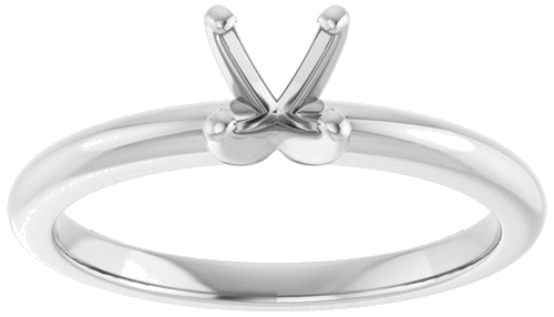 Sužadėtuvių Žiedas „Solitaire“ 417 Baltojo Aukso Round 5.2mm (3)