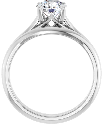14K White 6.5 mm Round Solitaire Engagement Ring Mounting (7)