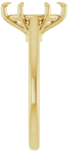 Sužadėtuvių Žiedas „Claw-Pong“ 14k yellow gold Oval 10mm x 8mm (4)