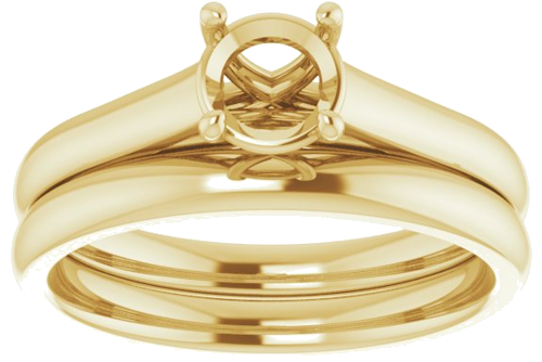 Sužadėtuvių Žiedas „Solitaire“ 14k yellow gold Round 5.8mm (8)