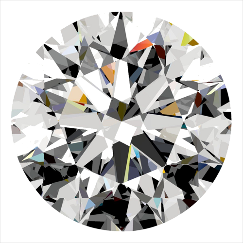 0.61 carat D-VVS2 Excellent cut Natūralus Round Deimantas (1)