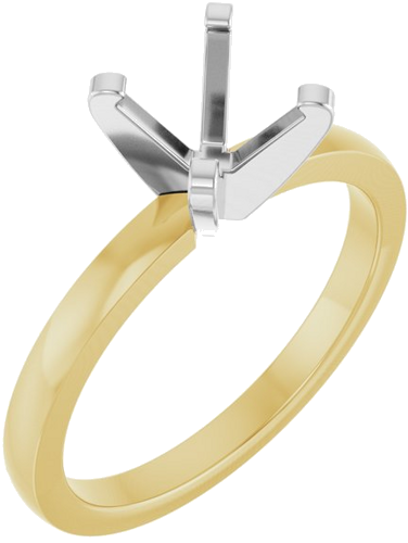 Sužadėtuvių Žiedas „Solitaire“ 14k yellow/white gold Round 7mm (1)