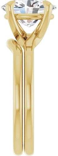Sužadėtuvių Žiedas 14k yellow gold Oval 10mm x 8mm (9)