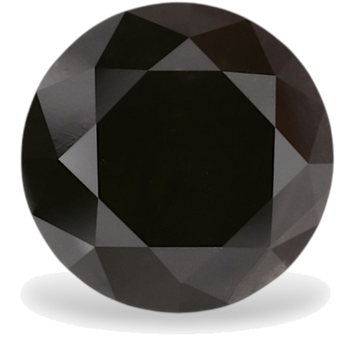 1.21 carat Fancy Black-VVS2 Excellent cut Natūralus Round Deimantas (1)