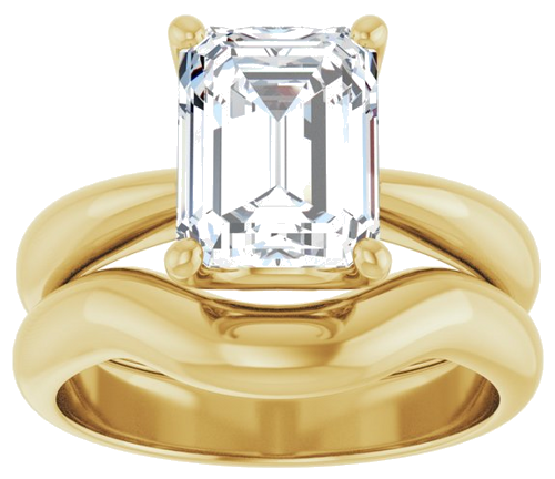 Sužadėtuvių Žiedas „Solitaire Crown-Inspired“ 14k yellow gold Emerald 9mm x 7mm (8)