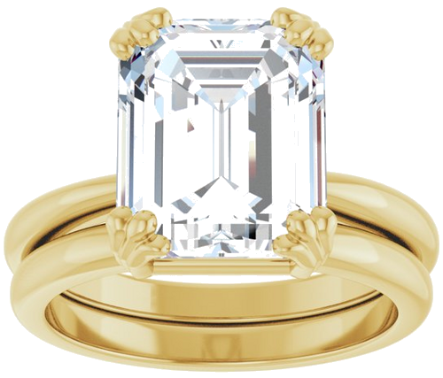 Sužadėtuvių Žiedas „Solitaire“ 14k yellow gold Emerald 11mm x 9mm (8)