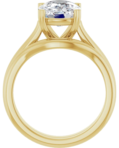 Sužadėtuvių Žiedas „Hearts on Top™“ 14k yellow gold Elongated Cushion 10mm x 8mm (7)