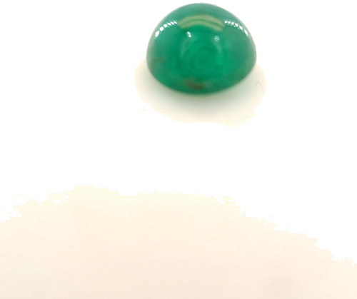 1.08 carat GREEN CABOCHON cut Round Smaragdas (1)