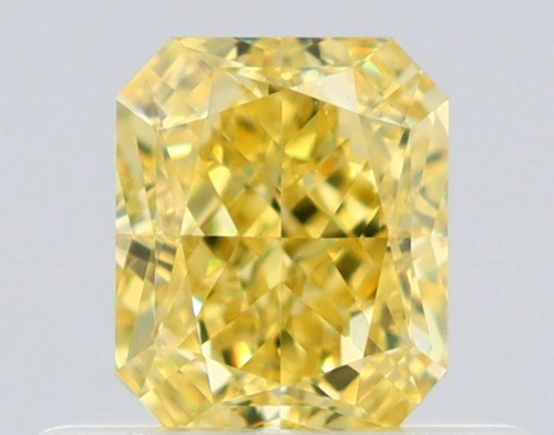 0.5 carat Fancy Intense Yellow-VVS2 Natūralus Radiant Deimantas (1)