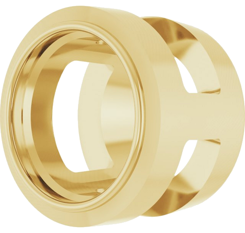 18K Yellow 4.1 mm Round Slide Pendant Mounting (2)