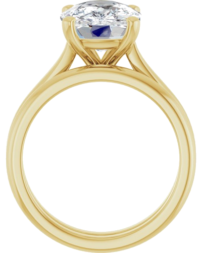 Sužadėtuvių Žiedas 14k yellow gold Elongated Cushion 11mm x 9mm (7)