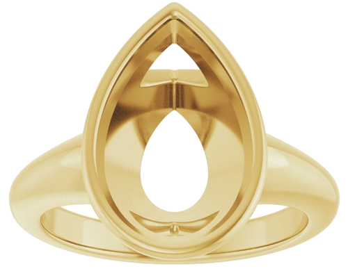 Sužadėtuvių Žiedas „Bezel-Set Solitaire“ 14k yellow gold Pear 14mm x 9mm (3)